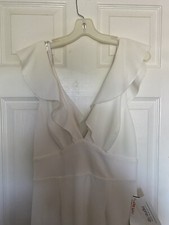 NWT David s Bridal V Neck Ruffle Wedding Gown