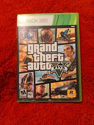 GRAND THEFT AUTO V FIVE 5, COMPLETE XBOX 360 VIDEO GAME WITH MANUAL & MAP