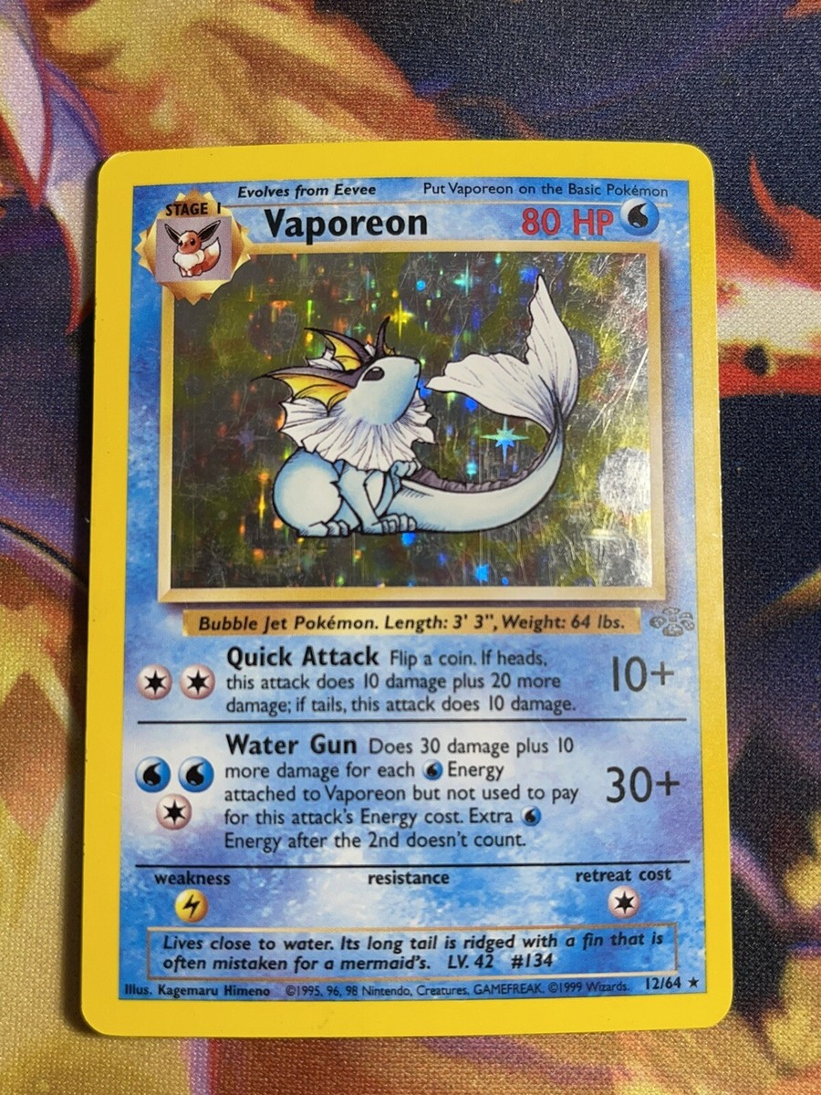 vaporeon pokemon card value 12/64 - (12) - Jungle have for your premier collection. Pokmon TCG Vaporeon Holo Rare