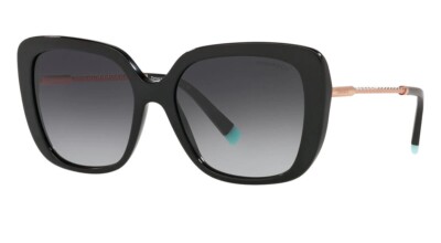 AUTHENTIC TIFFANY TF4177 80013C BLACK W/ GREY GRADIENT 55MM NEW Sunglasses