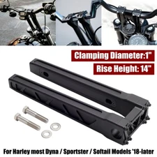 For Harley Dyna Road King FLFB FXLR FXBB FXFB 14'' Handlebar Riser 1'' Top Clamp