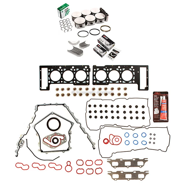 Juego completo de juntas rodamientos pistones aptos 05-09 Dodge Avenger Chrysler Sebring 2,7 L Foto 2 de 4