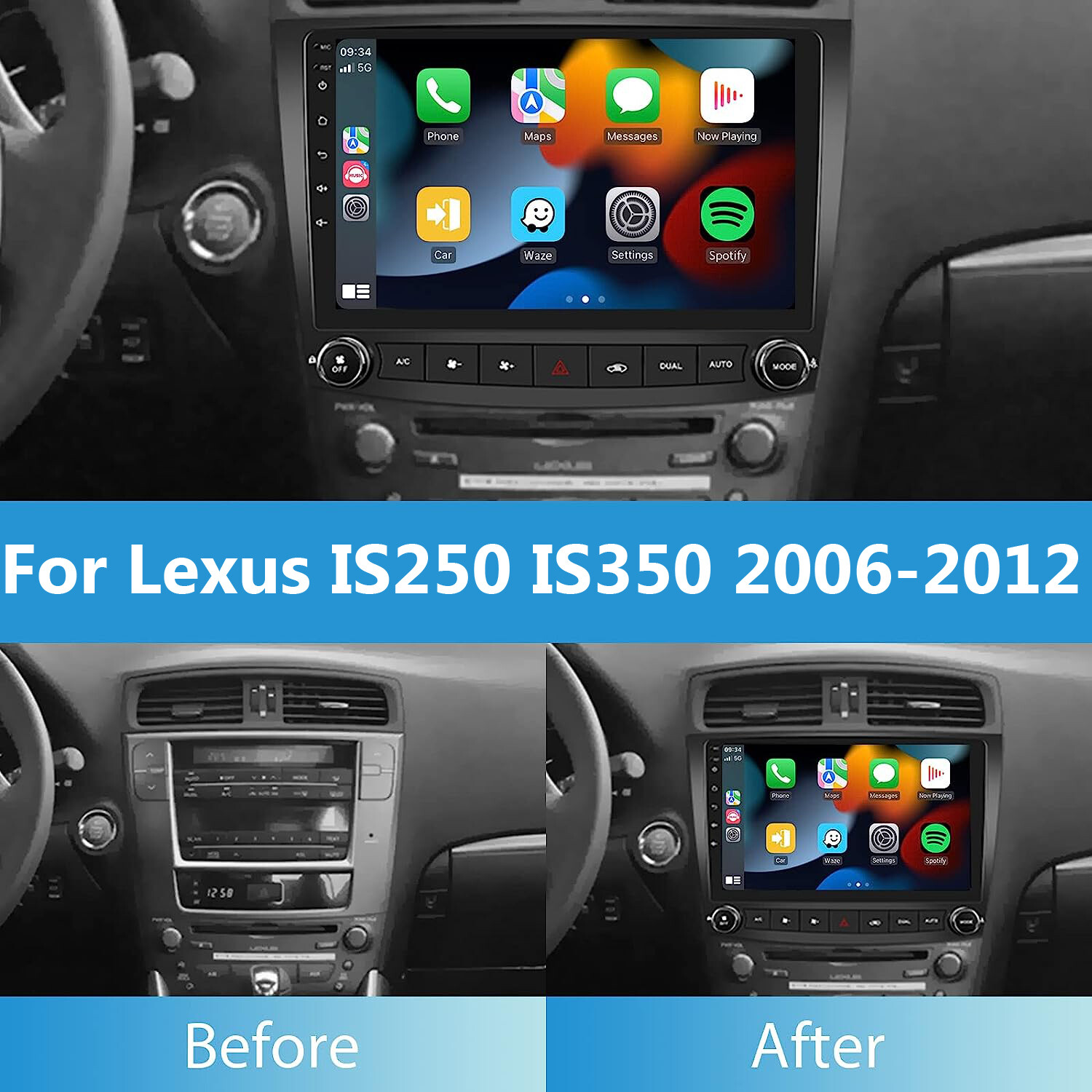 For Lexus IS250 IS350 20062012 Apple CarPlay Android 12 Car Stereo Radio GPS BT eBay