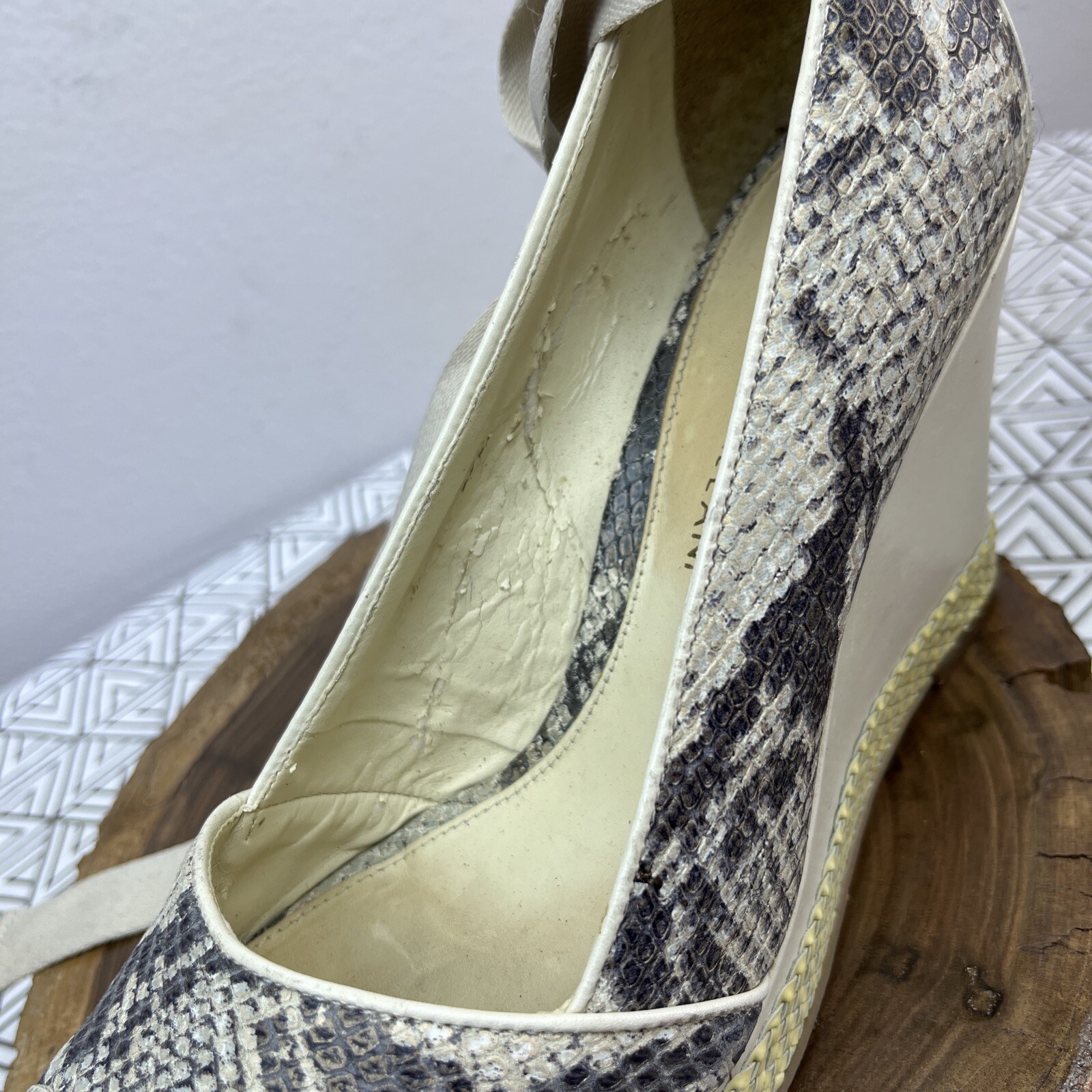 Antonio Melani Python Pattern Leather 4" Wedge La… - image 7