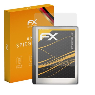 atFoliX 2x Displayfolie für Onyx Boox Leaf Schutzfolie matt&stoßfest Folie