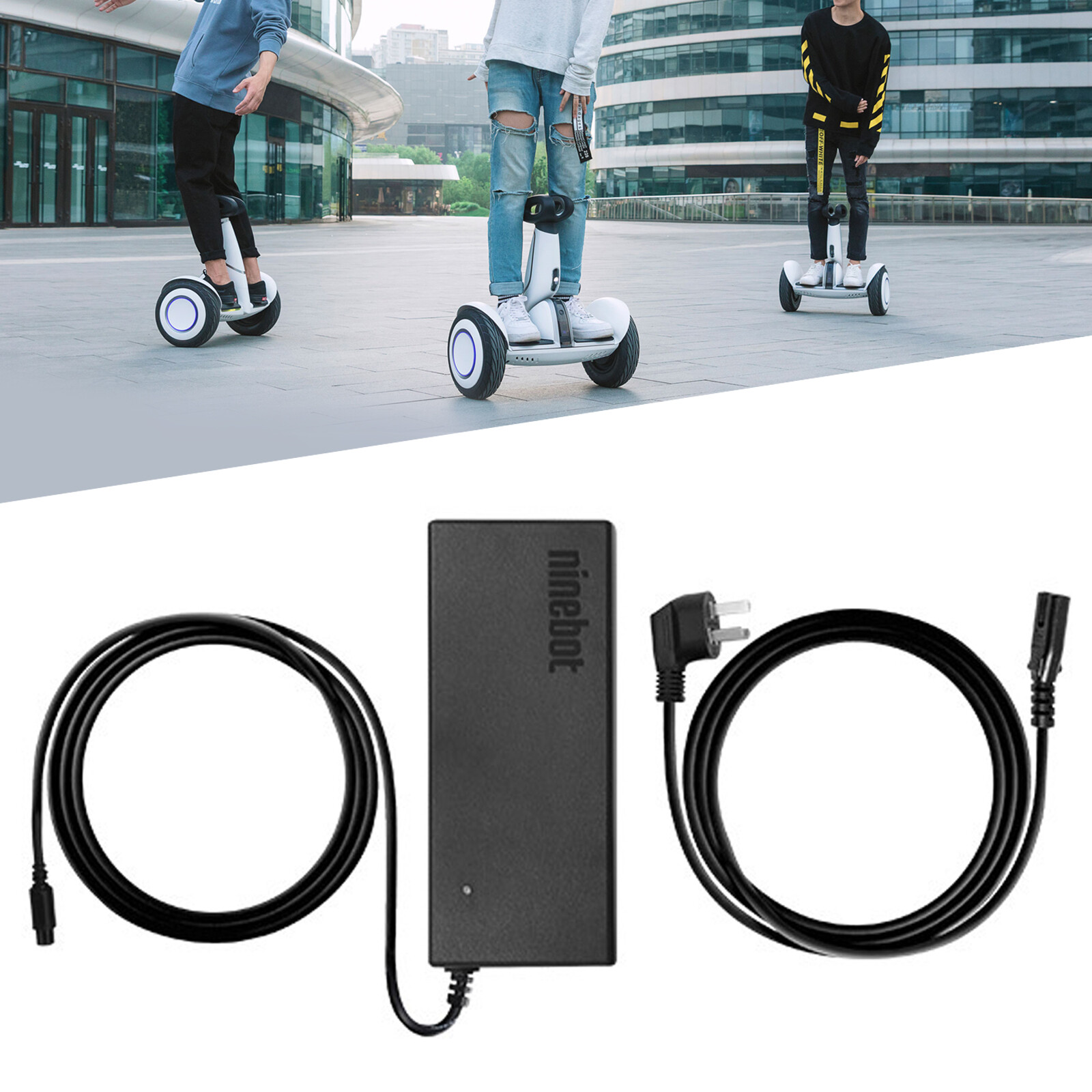 Original Black Fast Charger for Ninebot Go Kart Pro & Lamborghini Models