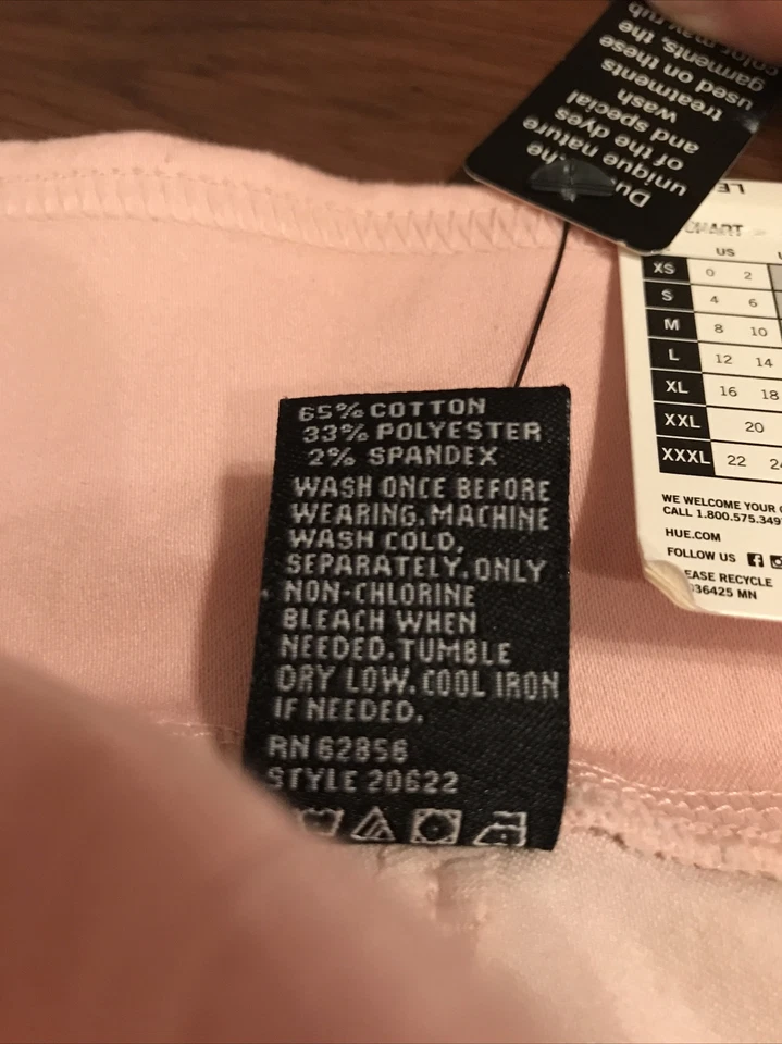 Pantalones Leggings HUE Mujer Junior XS (0-2) NUEVO CON ETIQUETAS Rosa Pantalón Jeans Rosa Bolsillos Foto 4 de 4