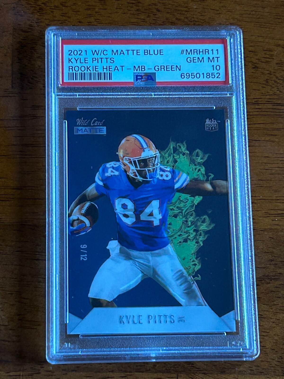 Kyle Pitts Wild Card Matte White Rookie Heat #MRHR11 Green