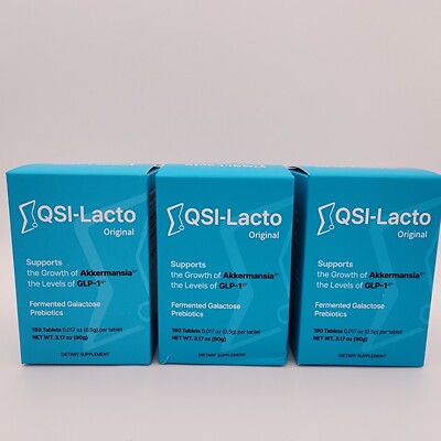 QSI-Lacto Original, Supports Level Elevation, Pack of 3 (180 tablets each)