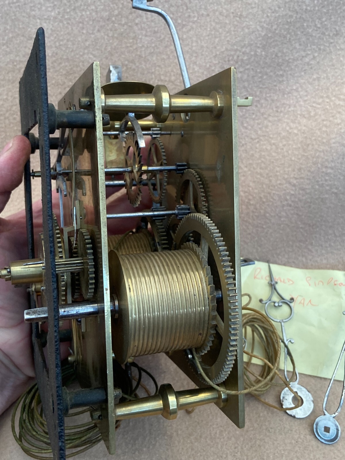 ANTIQUE RICHARD SIMPSON YARMOUTH LONGCASE CLOCK MOVEMENT AND HANDS eBay