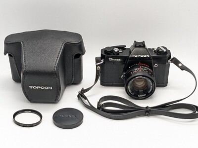 Selten Schwarz [Aussehen Mint] Topcon Unirex SLR Film Kamera + 50mm F/2 Ab Japan
