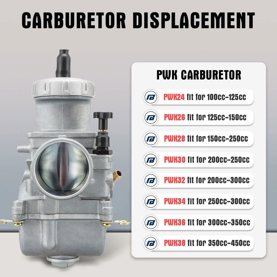 NIBBI PWK 38mm Carburetor For Gas Gas KTM Kawasaki Honda Suzuki Yamaha Pit Bike - Image 3 of 4