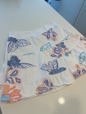 FRESH PRODUCE XL 100 COTTON JERSEY Teared Short SKIRT SUMMER FLORAL