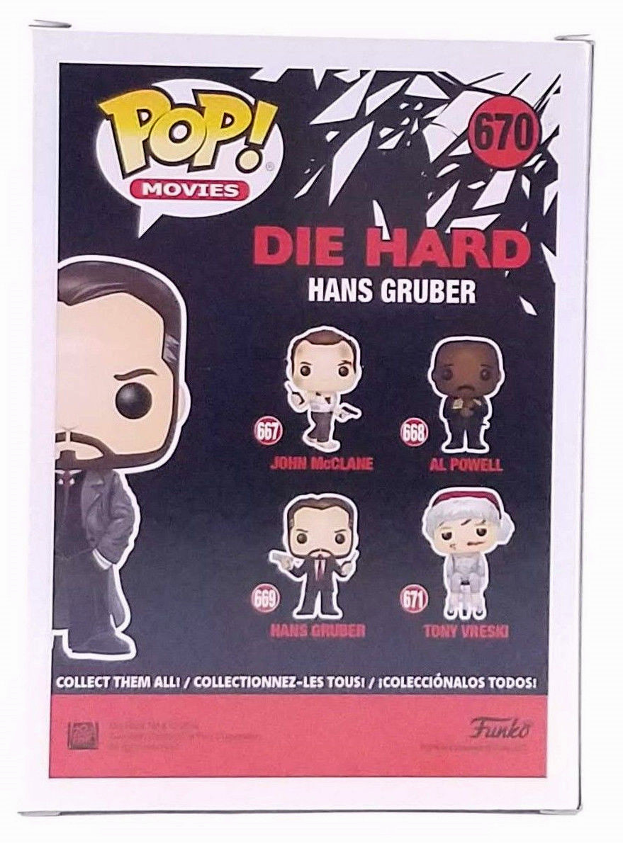 Funko Pop Movies Die Hard Hans Gruber #670 Gamestop Exclusive | eBay