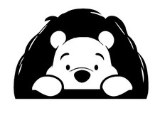 Pooh Bear Peeking Vinyl Decal Car Truck Camper RV Window Tumbler Laptop Tablet
