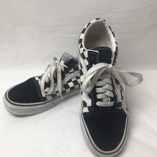 Vans Old Skool Black White Checkered Sneakers Men 6 Women 7.5 Skater Punk