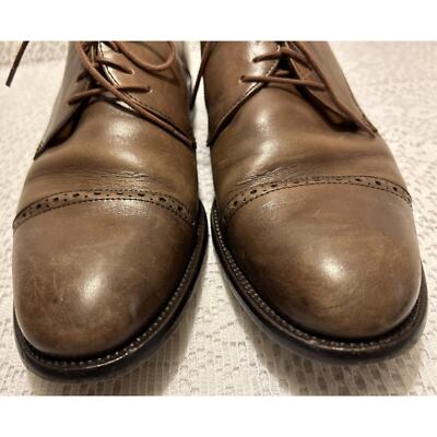 Mercanti Fiorentini Brown Cognac Leather Oxford Shoes Made  display picture 1