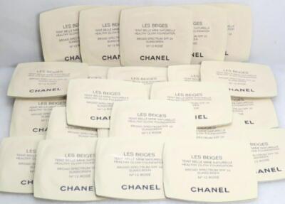 CHANEL LES BEIGES HEALTHY GLOW FOUNDATION SPF 25 # 12 ROSE 0.02 OZ - LOT OF 25
