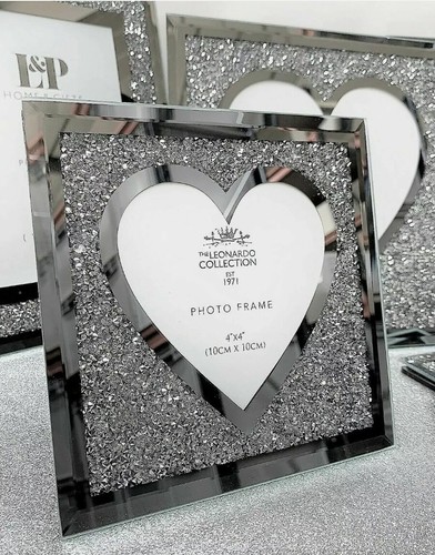 SPARKLE GLAMOUR CRUSHED CRYSTAL GLITTER DIAMANTE PHOTO FRAME, CHOICE OF 4 SIZES - Picture 13 of 20