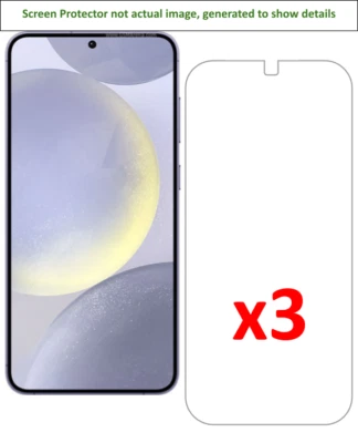 3x Samsung Galaxy S24+ Screen Protector w/ cloth