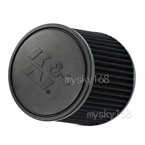 K&N 3' inch Air Filter Open Pod KN Filter Piping High flow Intake 76MM-Black - Picture 4 of 9