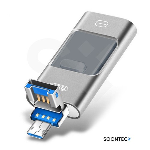 64 GB Silber 3.0 USB-Stick Memory Stick 3 in1 MICRO USB/PC/iPhone - Bild 6 von 6