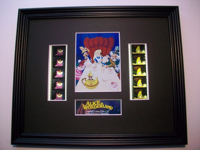 ALICE IN WONDERLAND Framed Movie Film Cell X 10 - compliments dvd book poster