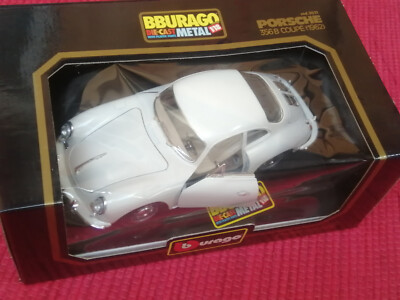 Burago DIE CAST METAL 1:18 Porsche 356B Coupé 1962 cod.3021 weiß OVP