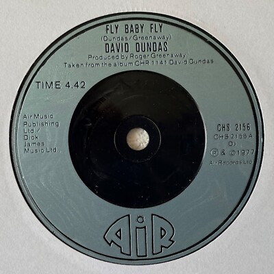 [ROGER GREENAWAY] DAVID DUNDAS~FLY BABY FLY~1977 UK ''DJ COPY'' VINYL 7'' SINGLE