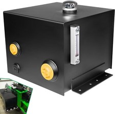 7-Gallon Hydraulic Fluid Reservoir Tank with Built-in Sight/Temp Gauge Combo