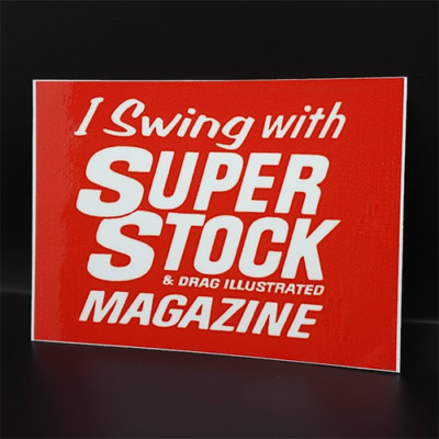 SUPER STOCK MAGAZINE Vintage Style DECAL, Vinyl STICKER, hot rod, car racing