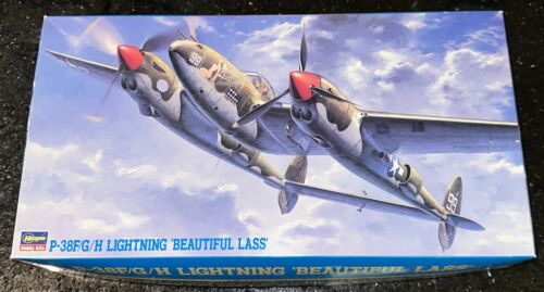 *NEW w/BONUS Hasegawa P-38 F/G/H Lighting 'Beautiful Lass' Model Kit 1:48 09103 - Picture 1 of 11
