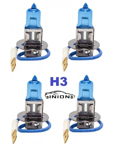 4x H3 12V 55W Xenon H.I.D.  Birne Halogen blau beschichtet NEU
