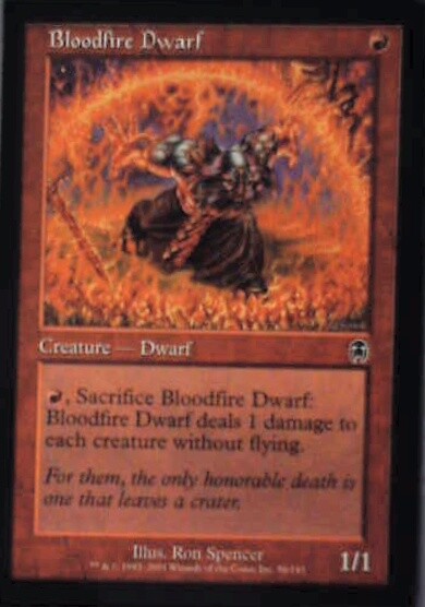 Bloodfire Dwarf - Apocalypse: #56, Magic: The Gathering Nm R60