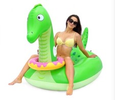 2 Pcs Inflatable Dinosaur Pool Floats, Pool Float Swimming Rings For Kids