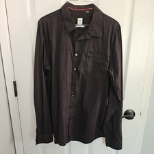 Black Calvin Klein Men's Slim Fit Dress Shirt Size Large 42 chest 