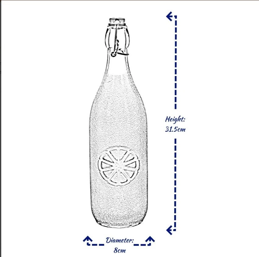 Paquete de 2 botellas de vidrio con tapa oscilante de 32 oz para elaboración de cerveza - frascos herméticos de albañil Foto 4 de 4