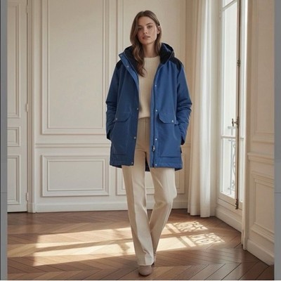Helly Hansen Navy and Marine Hovin Pocket Accent Hooded Jacket Size L