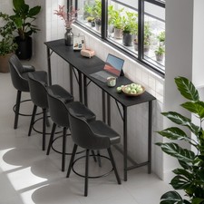 VINGLI Kitchen Bar Table Counter Breakfast Dining Table Coffee Table Metal Legs