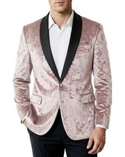 Men's Velvet Slim Fit Suit Casual Blazer for Men Button Sports Coat Tuxedo Ja...