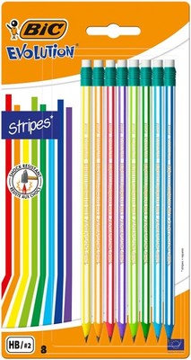 BIC Evolution Streifen Bleistift (8 Stück)