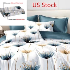 3PCS Blue Duvet Cover Set Barfrey Bedding Set Comforter Cover With 2 Pillowcases