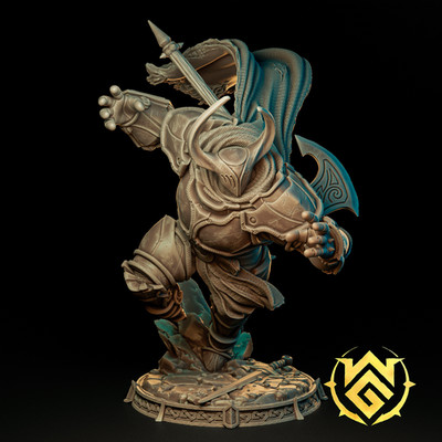 Human Fighter Barbarian Miniature | Witchguild | DnD 5e D&D | The Grapple Knight