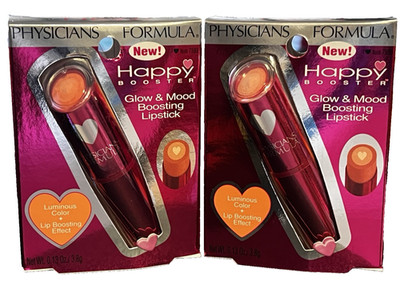 Physicians Formula Happy Booster Glow & Mood Boosting Lipstick I Love Nude, 2 PK