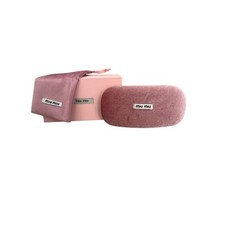 New Miu Miu Pink Velvet Sunglasses Case with Matching Pouch and Box