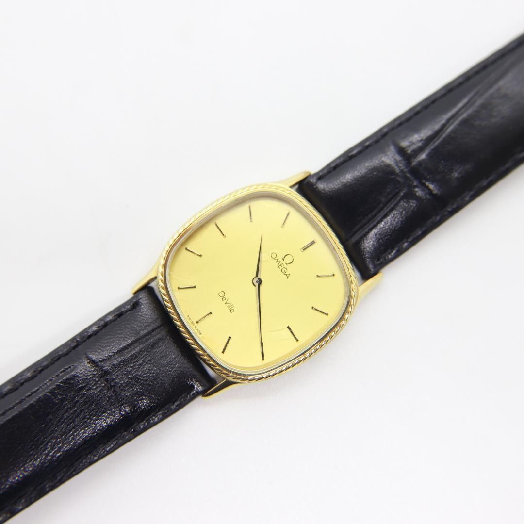OMEGA De Ville クォーツ ゴールド　vintage Omega De Ville Watch Vintage Gold Men's 30mm Quartz Square