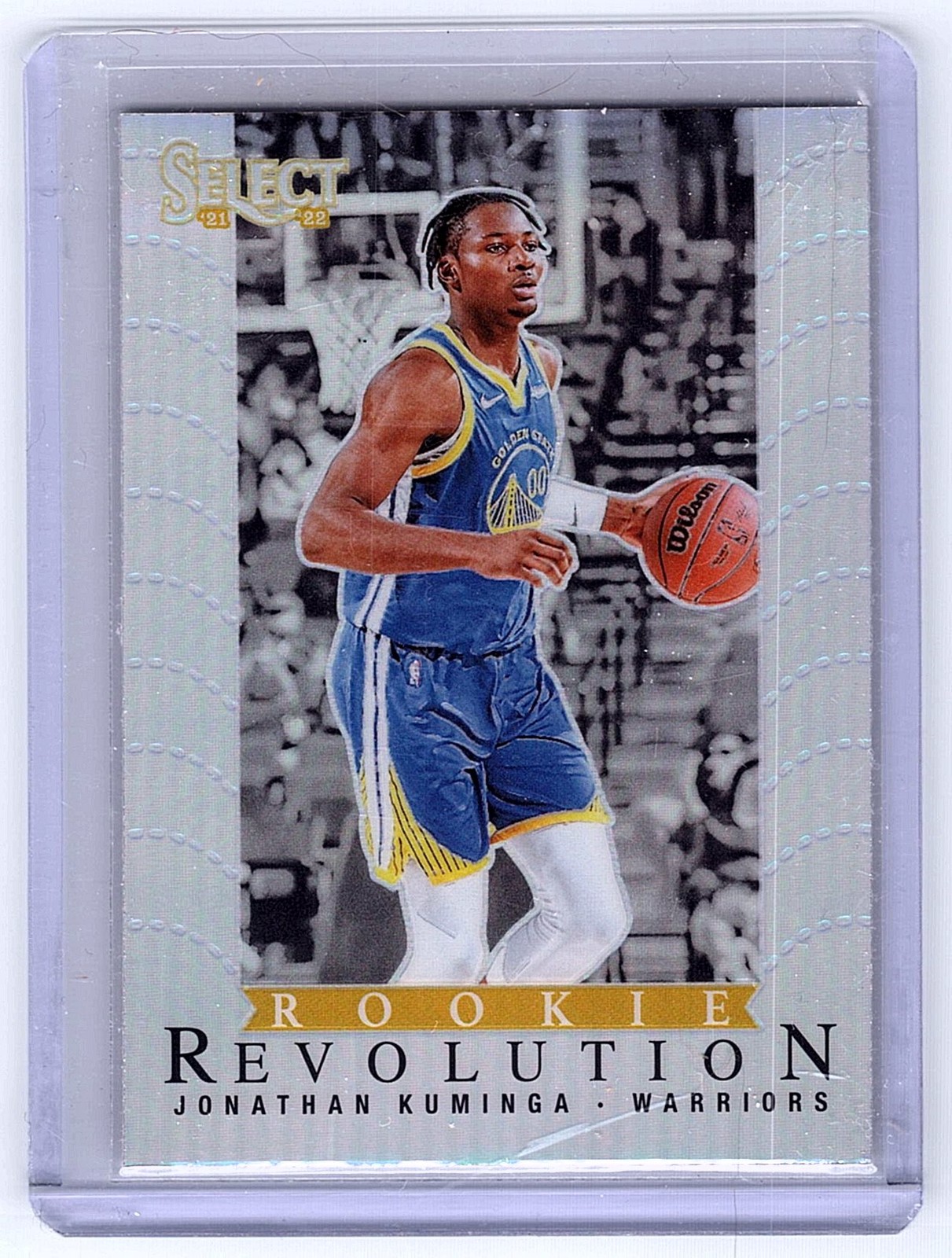 2021-22 Panini Select #10 Jonathan Kuminga Rookie Revolution Silver Prizms