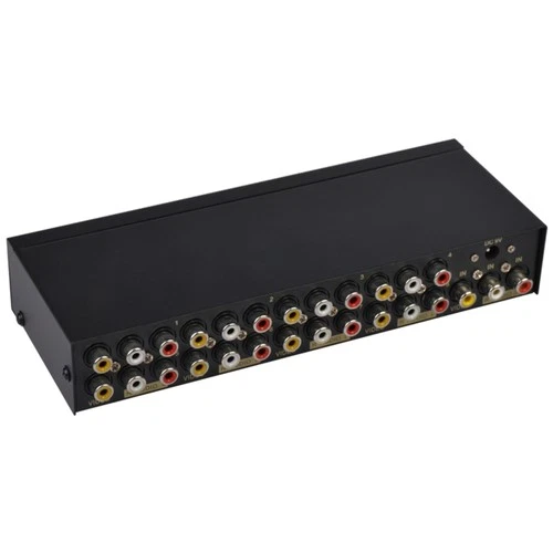 8-way Composite RCA AV Splitter 1X8 Video 1 in 8 out Splitter Distributor HDTV - 1/8. kép