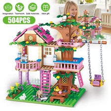 Interactive Building Toy 504 Pieces Tree House Building Blocks Set Assemble 3D