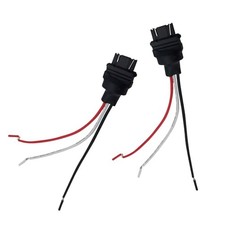 2PCS 3157 T25 Bulb Socket Wire Harness, Male Adapter Universal for Most